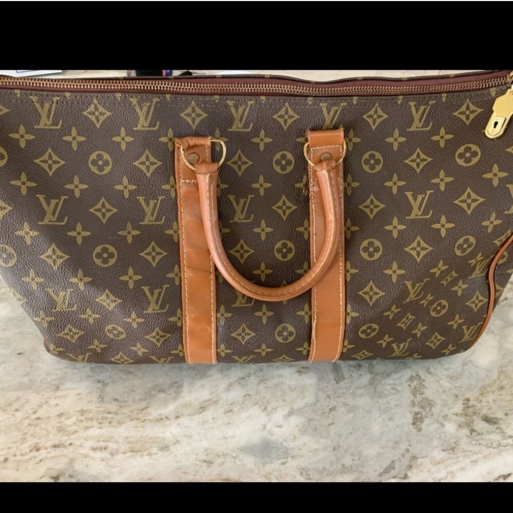 🐢 Louis Vuitton Ultra Rare French Co USA Keepall - Picture 9 of 16
